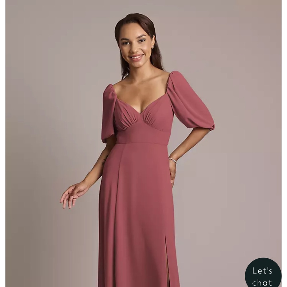 Chiffon short sleeve A-line dress
